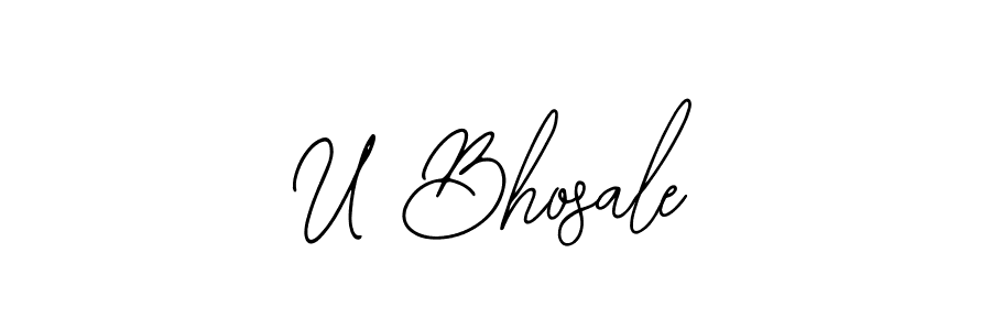 Bearetta-2O07w is a professional signature style that is perfect for those who want to add a touch of class to their signature. It is also a great choice for those who want to make their signature more unique. Get U Bhosale name to fancy signature for free. U Bhosale signature style 12 images and pictures png