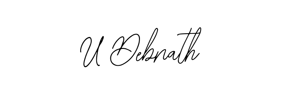 Use a signature maker to create a handwritten signature online. With this signature software, you can design (Bearetta-2O07w) your own signature for name U Debnath. U Debnath signature style 12 images and pictures png