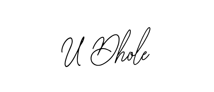 Create a beautiful signature design for name U Dhole. With this signature (Bearetta-2O07w) fonts, you can make a handwritten signature for free. U Dhole signature style 12 images and pictures png