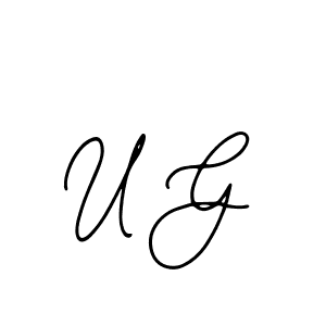 The best way (Bearetta-2O07w) to make a short signature is to pick only two or three words in your name. The name U G include a total of six letters. For converting this name. U G signature style 12 images and pictures png
