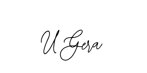 Similarly Bearetta-2O07w is the best handwritten signature design. Signature creator online .You can use it as an online autograph creator for name U Gera. U Gera signature style 12 images and pictures png