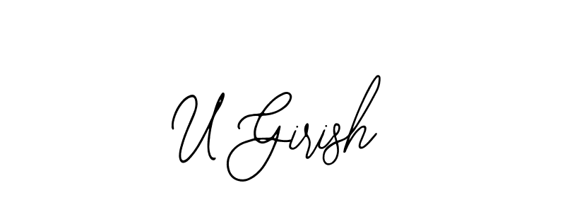 U Girish stylish signature style. Best Handwritten Sign (Bearetta-2O07w) for my name. Handwritten Signature Collection Ideas for my name U Girish. U Girish signature style 12 images and pictures png