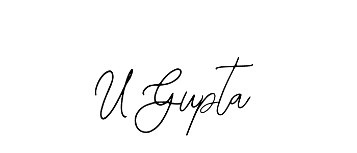 The best way (Bearetta-2O07w) to make a short signature is to pick only two or three words in your name. The name U Gupta include a total of six letters. For converting this name. U Gupta signature style 12 images and pictures png