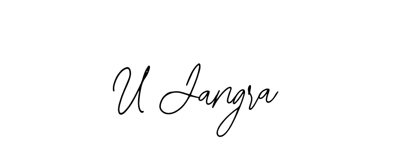 Create a beautiful signature design for name U Jangra. With this signature (Bearetta-2O07w) fonts, you can make a handwritten signature for free. U Jangra signature style 12 images and pictures png