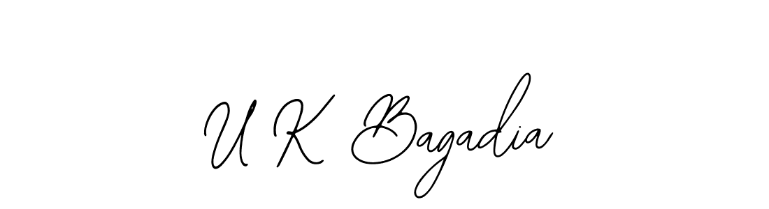 U K Bagadia stylish signature style. Best Handwritten Sign (Bearetta-2O07w) for my name. Handwritten Signature Collection Ideas for my name U K Bagadia. U K Bagadia signature style 12 images and pictures png