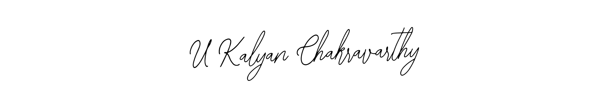 Make a beautiful signature design for name U Kalyan Chakravarthy. With this signature (Bearetta-2O07w) style, you can create a handwritten signature for free. U Kalyan Chakravarthy signature style 12 images and pictures png