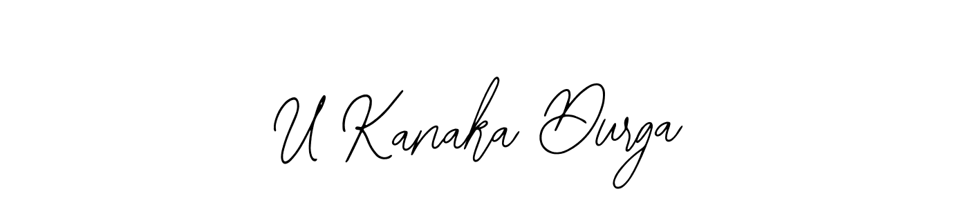 You should practise on your own different ways (Bearetta-2O07w) to write your name (U Kanaka Durga) in signature. don't let someone else do it for you. U Kanaka Durga signature style 12 images and pictures png