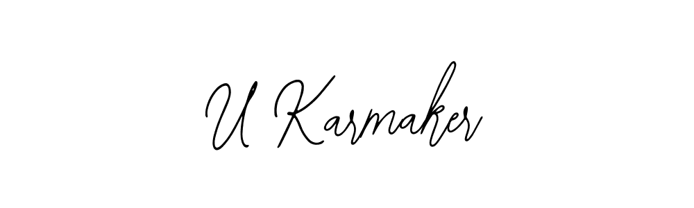 You should practise on your own different ways (Bearetta-2O07w) to write your name (U Karmaker) in signature. don't let someone else do it for you. U Karmaker signature style 12 images and pictures png