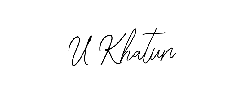 How to make U Khatun signature? Bearetta-2O07w is a professional autograph style. Create handwritten signature for U Khatun name. U Khatun signature style 12 images and pictures png