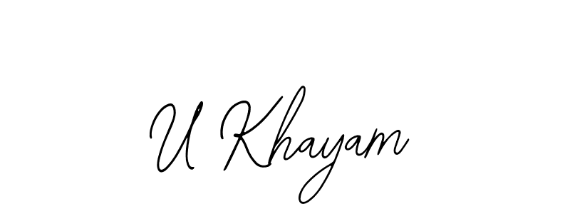 How to Draw U Khayam signature style? Bearetta-2O07w is a latest design signature styles for name U Khayam. U Khayam signature style 12 images and pictures png