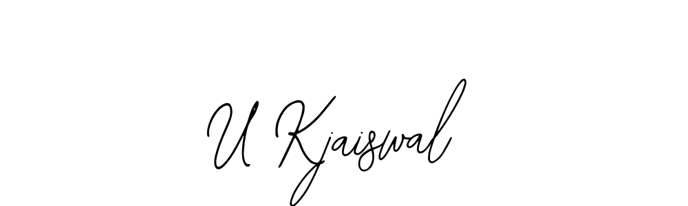 It looks lik you need a new signature style for name U Kjaiswal. Design unique handwritten (Bearetta-2O07w) signature with our free signature maker in just a few clicks. U Kjaiswal signature style 12 images and pictures png