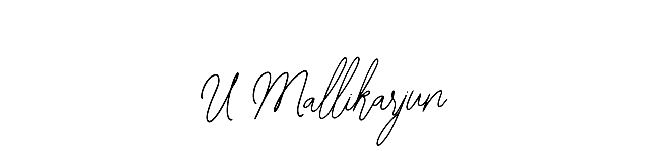 You should practise on your own different ways (Bearetta-2O07w) to write your name (U Mallikarjun) in signature. don't let someone else do it for you. U Mallikarjun signature style 12 images and pictures png
