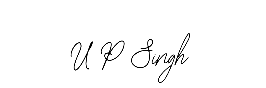 Use a signature maker to create a handwritten signature online. With this signature software, you can design (Bearetta-2O07w) your own signature for name U P Singh. U P Singh signature style 12 images and pictures png