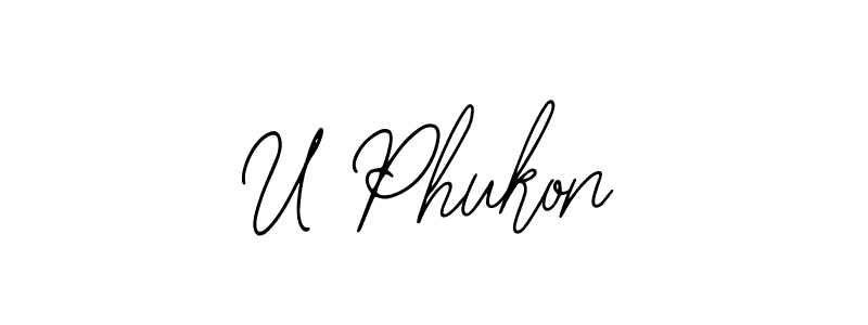 Design your own signature with our free online signature maker. With this signature software, you can create a handwritten (Bearetta-2O07w) signature for name U Phukon. U Phukon signature style 12 images and pictures png