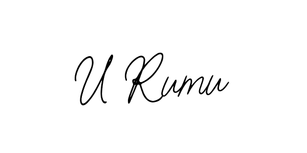 Also we have U Rumu name is the best signature style. Create professional handwritten signature collection using Bearetta-2O07w autograph style. U Rumu signature style 12 images and pictures png