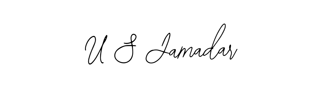 if you are searching for the best signature style for your name U S Jamadar. so please give up your signature search. here we have designed multiple signature styles  using Bearetta-2O07w. U S Jamadar signature style 12 images and pictures png