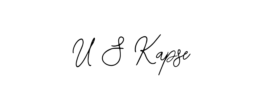 Also we have U S Kapse name is the best signature style. Create professional handwritten signature collection using Bearetta-2O07w autograph style. U S Kapse signature style 12 images and pictures png