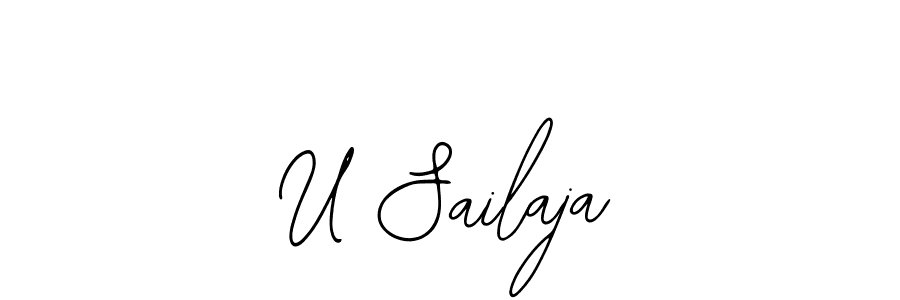 U Sailaja stylish signature style. Best Handwritten Sign (Bearetta-2O07w) for my name. Handwritten Signature Collection Ideas for my name U Sailaja. U Sailaja signature style 12 images and pictures png