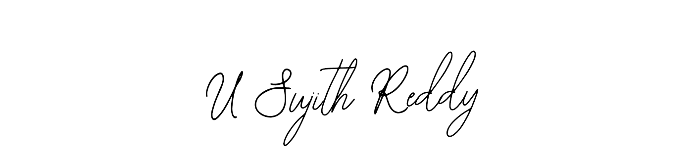 Make a beautiful signature design for name U Sujith Reddy. With this signature (Bearetta-2O07w) style, you can create a handwritten signature for free. U Sujith Reddy signature style 12 images and pictures png