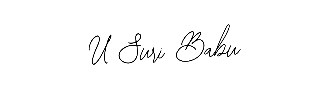 Make a beautiful signature design for name U Suri Babu. With this signature (Bearetta-2O07w) style, you can create a handwritten signature for free. U Suri Babu signature style 12 images and pictures png