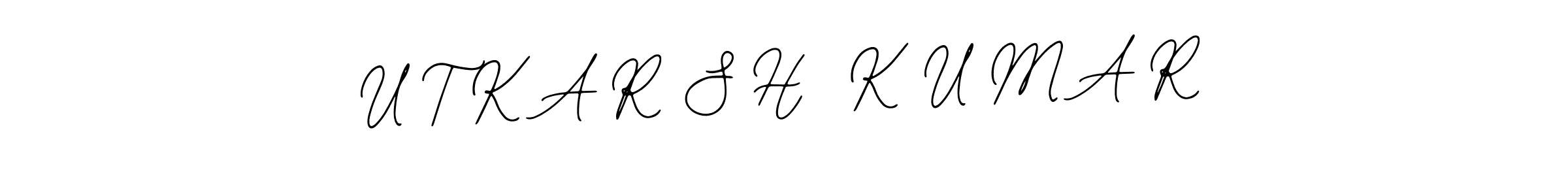 Make a beautiful signature design for name U T K A R S H  K U M A R. Use this online signature maker to create a handwritten signature for free. U T K A R S H  K U M A R signature style 12 images and pictures png