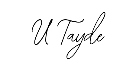 Turn your name U Tayde into a signature brand with Bearetta-2O07w styling. Download in standard PNG or transparent format anytime. U Tayde signature style 12 images and pictures png
