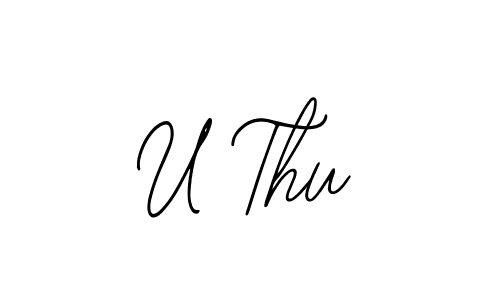 Create a beautiful signature design for name U Thu. With this signature (Bearetta-2O07w) fonts, you can make a handwritten signature for free. U Thu signature style 12 images and pictures png