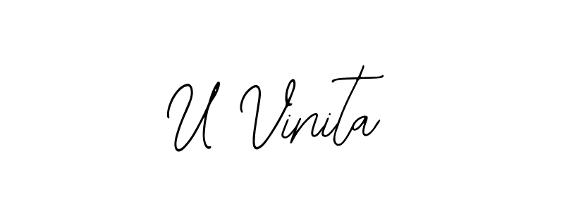 Similarly Bearetta-2O07w is the best handwritten signature design. Signature creator online .You can use it as an online autograph creator for name U Vinita. U Vinita signature style 12 images and pictures png