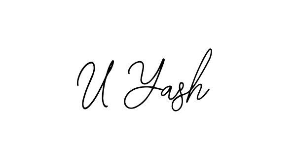 Make a beautiful signature design for name U Yash. With this signature (Bearetta-2O07w) style, you can create a handwritten signature for free. U Yash signature style 12 images and pictures png