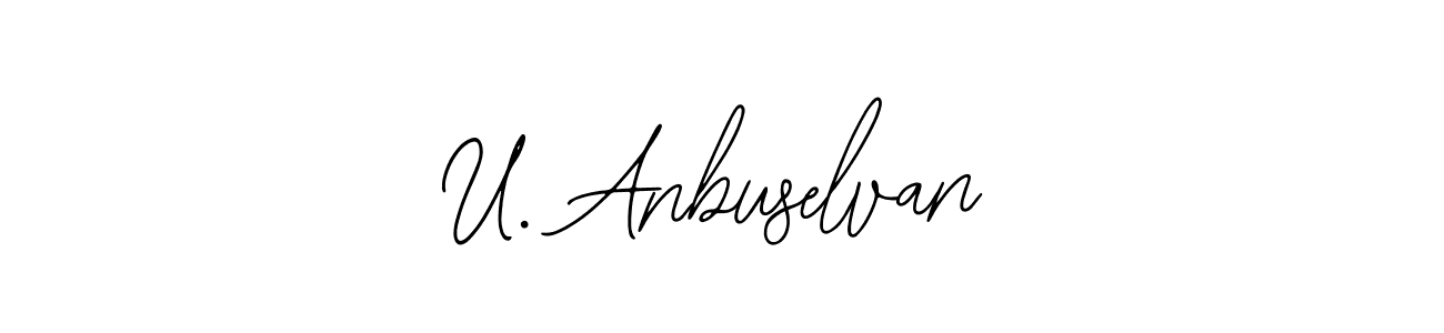 How to Draw U. Anbuselvan signature style? Bearetta-2O07w is a latest design signature styles for name U. Anbuselvan. U. Anbuselvan signature style 12 images and pictures png