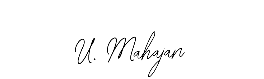 Bearetta-2O07w is a professional signature style that is perfect for those who want to add a touch of class to their signature. It is also a great choice for those who want to make their signature more unique. Get U. Mahajan name to fancy signature for free. U. Mahajan signature style 12 images and pictures png