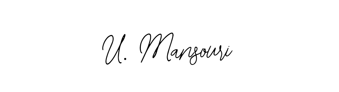 U. Mansouri stylish signature style. Best Handwritten Sign (Bearetta-2O07w) for my name. Handwritten Signature Collection Ideas for my name U. Mansouri. U. Mansouri signature style 12 images and pictures png