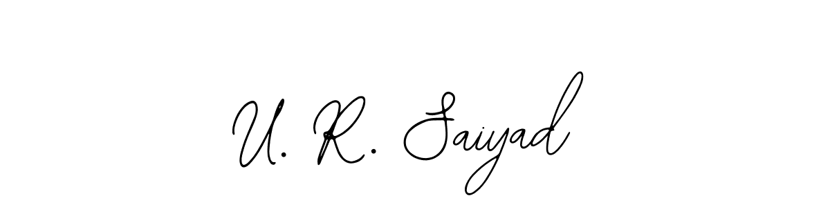 Also we have U. R. Saiyad name is the best signature style. Create professional handwritten signature collection using Bearetta-2O07w autograph style. U. R. Saiyad signature style 12 images and pictures png