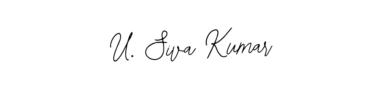 Design your own signature with our free online signature maker. With this signature software, you can create a handwritten (Bearetta-2O07w) signature for name U. Siva Kumar. U. Siva Kumar signature style 12 images and pictures png