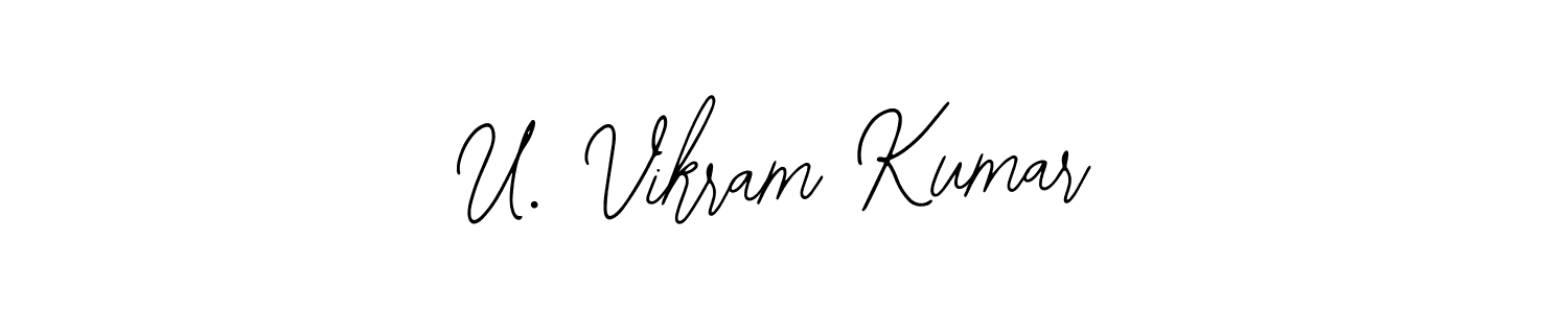 The best way (Bearetta-2O07w) to make a short signature is to pick only two or three words in your name. The name U. Vikram Kumar include a total of six letters. For converting this name. U. Vikram Kumar signature style 12 images and pictures png