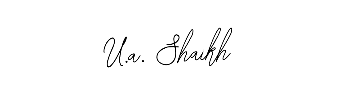 Also You can easily find your signature by using the search form. We will create U.a. Shaikh name handwritten signature images for you free of cost using Bearetta-2O07w sign style. U.a. Shaikh signature style 12 images and pictures png