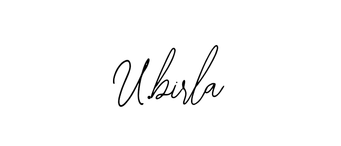 How to make U.birla name signature. Use Bearetta-2O07w style for creating short signs online. This is the latest handwritten sign. U.birla signature style 12 images and pictures png