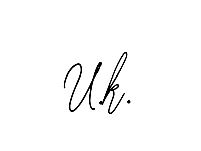 Create a beautiful signature design for name U.k.. With this signature (Bearetta-2O07w) fonts, you can make a handwritten signature for free. U.k. signature style 12 images and pictures png