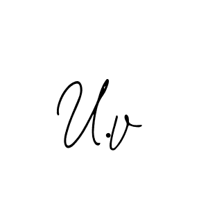 How to make U.v name signature. Use Bearetta-2O07w style for creating short signs online. This is the latest handwritten sign. U.v signature style 12 images and pictures png