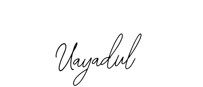 Use a signature maker to create a handwritten signature online. With this signature software, you can design (Bearetta-2O07w) your own signature for name Uayadul. Uayadul signature style 12 images and pictures png