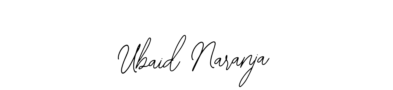 How to make Ubaid Naranja name signature. Use Bearetta-2O07w style for creating short signs online. This is the latest handwritten sign. Ubaid Naranja signature style 12 images and pictures png