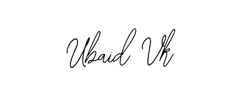 Use a signature maker to create a handwritten signature online. With this signature software, you can design (Bearetta-2O07w) your own signature for name Ubaid Vk. Ubaid Vk signature style 12 images and pictures png