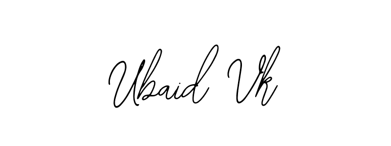 The best way (Bearetta-2O07w) to make a short signature is to pick only two or three words in your name. The name Ubaid Vk include a total of six letters. For converting this name. Ubaid Vk signature style 12 images and pictures png