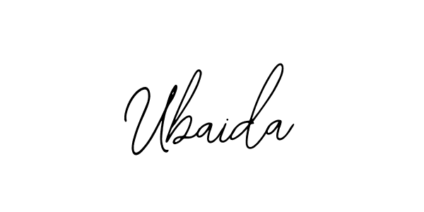 How to make Ubaida name signature. Use Bearetta-2O07w style for creating short signs online. This is the latest handwritten sign. Ubaida signature style 12 images and pictures png