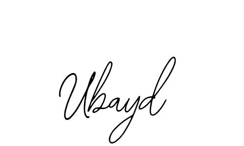 Design your own signature with our free online signature maker. With this signature software, you can create a handwritten (Bearetta-2O07w) signature for name Ubayd. Ubayd signature style 12 images and pictures png