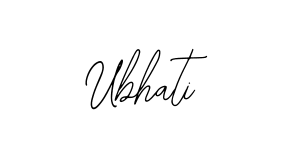Use a signature maker to create a handwritten signature online. With this signature software, you can design (Bearetta-2O07w) your own signature for name Ubhati. Ubhati signature style 12 images and pictures png