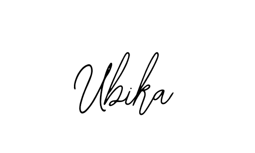 How to make Ubika name signature. Use Bearetta-2O07w style for creating short signs online. This is the latest handwritten sign. Ubika signature style 12 images and pictures png