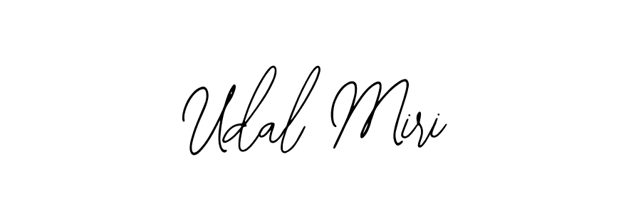 Use a signature maker to create a handwritten signature online. With this signature software, you can design (Bearetta-2O07w) your own signature for name Udal Miri. Udal Miri signature style 12 images and pictures png