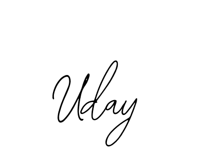 Design your own signature with our free online signature maker. With this signature software, you can create a handwritten (Bearetta-2O07w) signature for name Uday. Uday signature style 12 images and pictures png