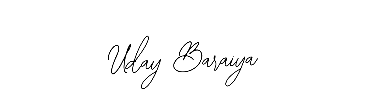 if you are searching for the best signature style for your name Uday Baraiya. so please give up your signature search. here we have designed multiple signature styles  using Bearetta-2O07w. Uday Baraiya signature style 12 images and pictures png